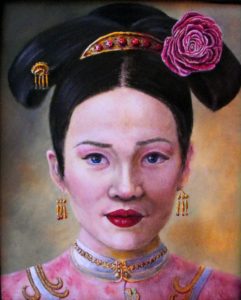 portret, olieverf, schilderij, schilderkunst, japan, geisha