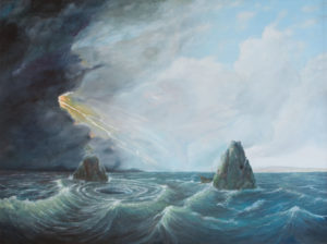 olieverf schilderij, schilderkunst, mythologie, geschiedenis, sagen, de Kromme Gevel, Haarlem, Odysseus, de Odyssee