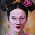 portret, olieverf, schilderij, schilderkunst, japan, geisha