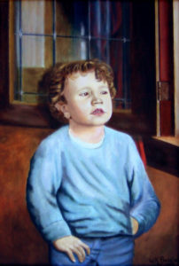 De Kromme Gevel, olieverf schilderij, kinderportret, portret, babyportret